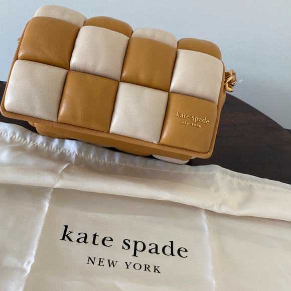 Kate Spade Puffy Quilted Boxxy Bare Multi Colorblocked Crossbody Handbag Purse - Picture 6 of 10